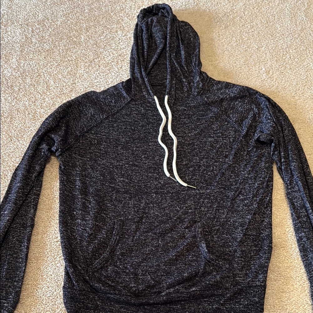 Ambiance Gray Knit Pullover Sweater with Hood